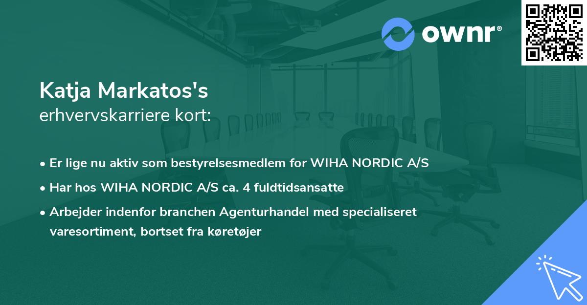 Katja Markatos's erhvervskarriere kort