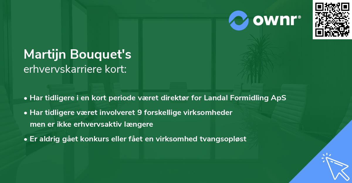 Martijn Bouquet's erhvervskarriere kort