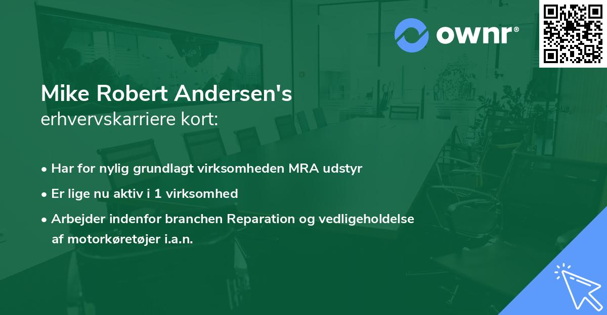 Mike Robert Andersen's erhvervskarriere kort