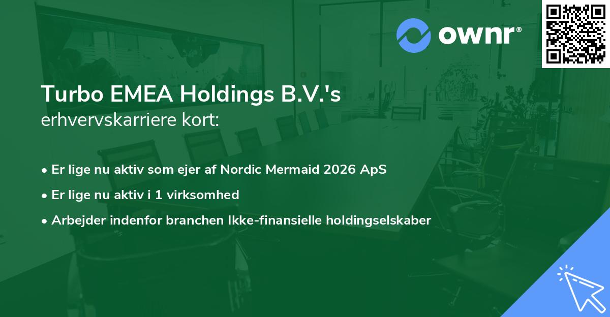 Turbo EMEA Holdings B.V.'s erhvervskarriere kort
