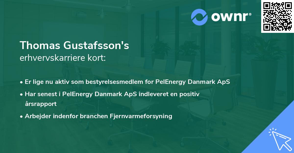 Thomas Gustafsson's erhvervskarriere kort