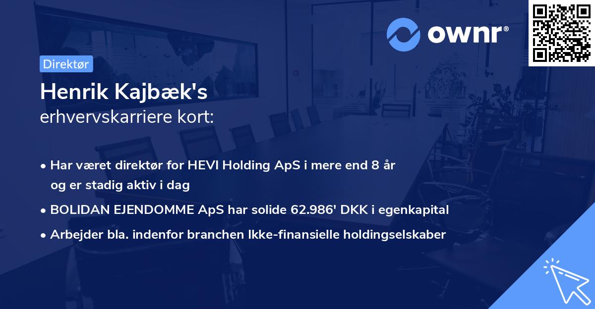 Henrik Kajbæk's erhvervskarriere kort