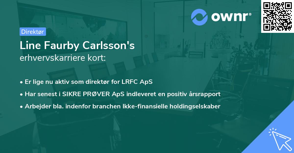 Line Faurby Carlsson's erhvervskarriere kort