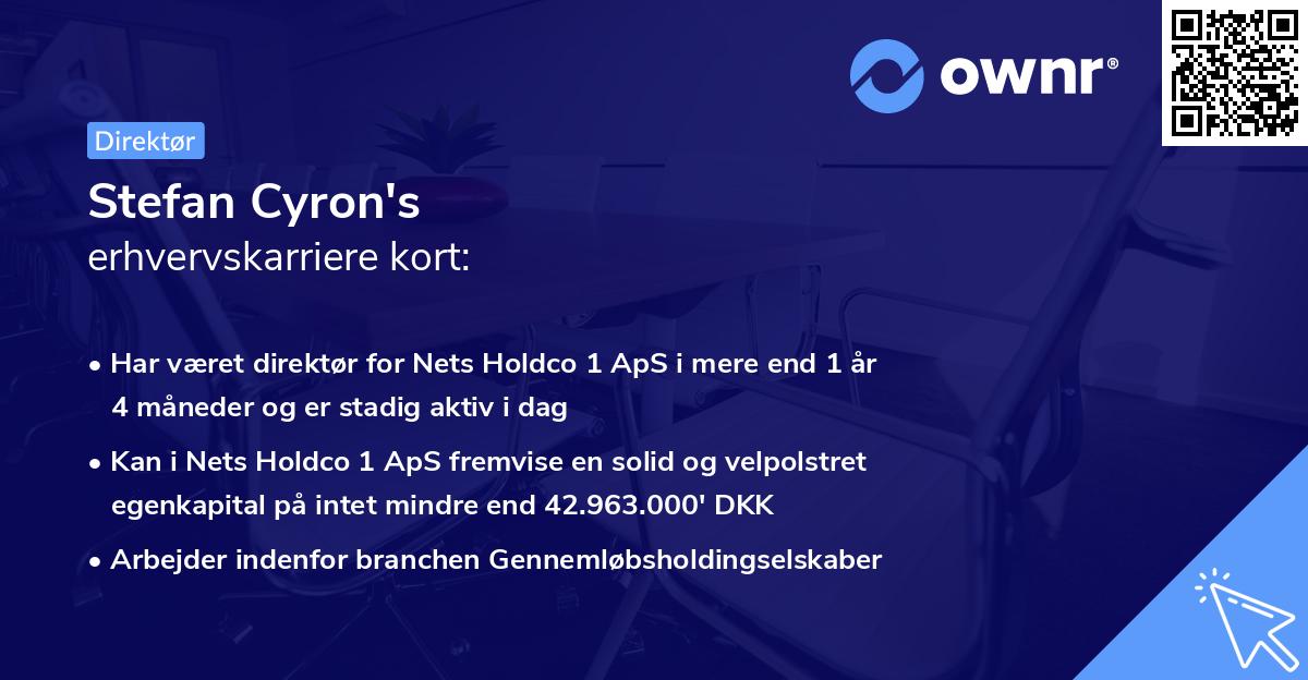 Stefan Cyron's erhvervskarriere kort