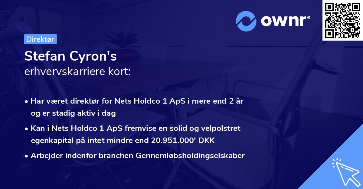 Stefan Cyron's erhvervskarriere kort