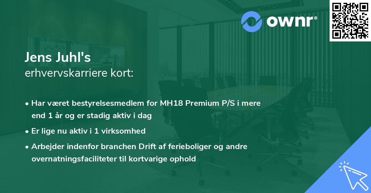 Jens Juhl's erhvervskarriere kort