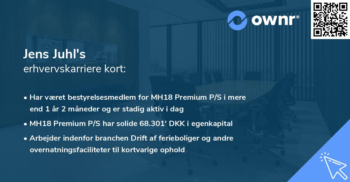 Jens Juhl's erhvervskarriere kort