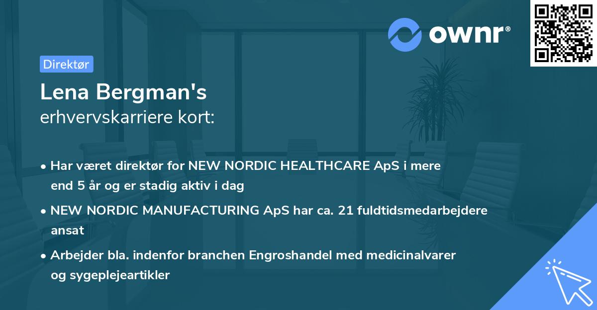Lena Bergman's erhvervskarriere kort