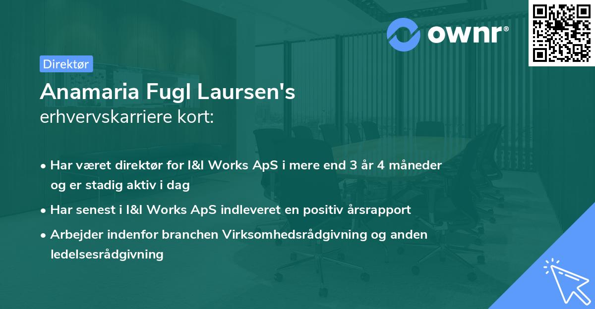 Anamaria Fugl Laursen's erhvervskarriere kort