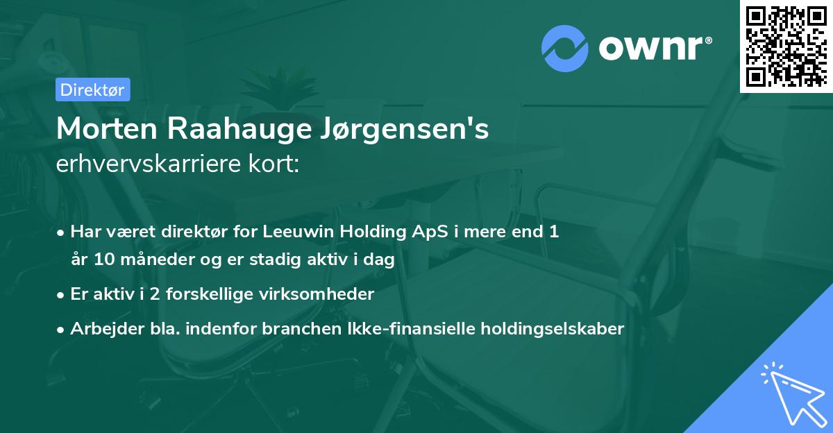Morten Raahauge Jørgensen's erhvervskarriere kort