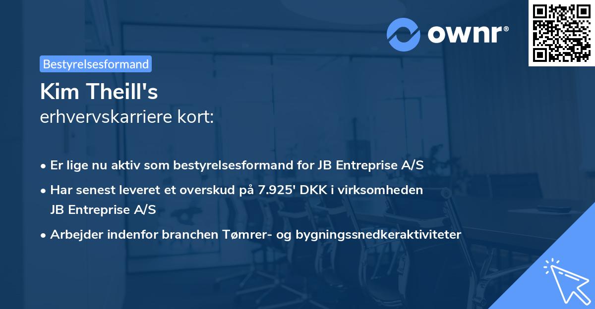 Kim Theill's erhvervskarriere kort