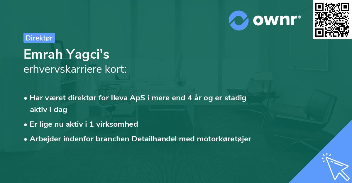 Emrah Yagci's erhvervskarriere kort