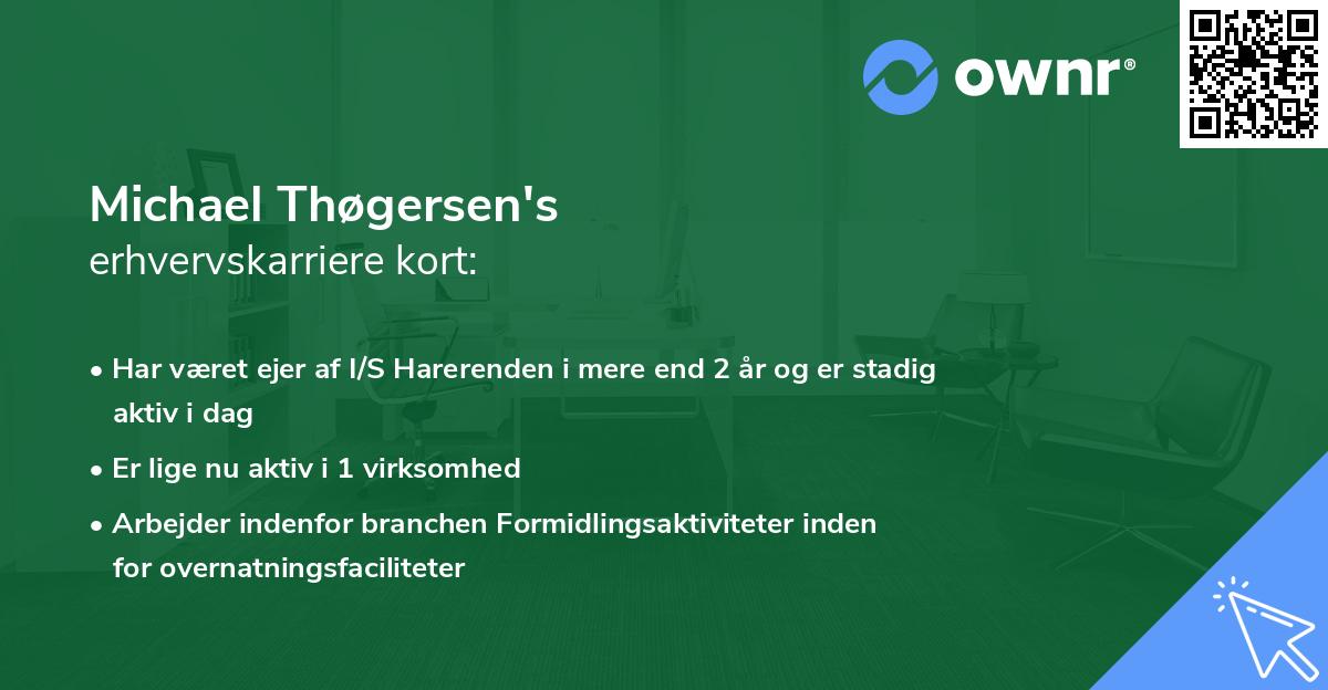 Michael Thøgersen's erhvervskarriere kort