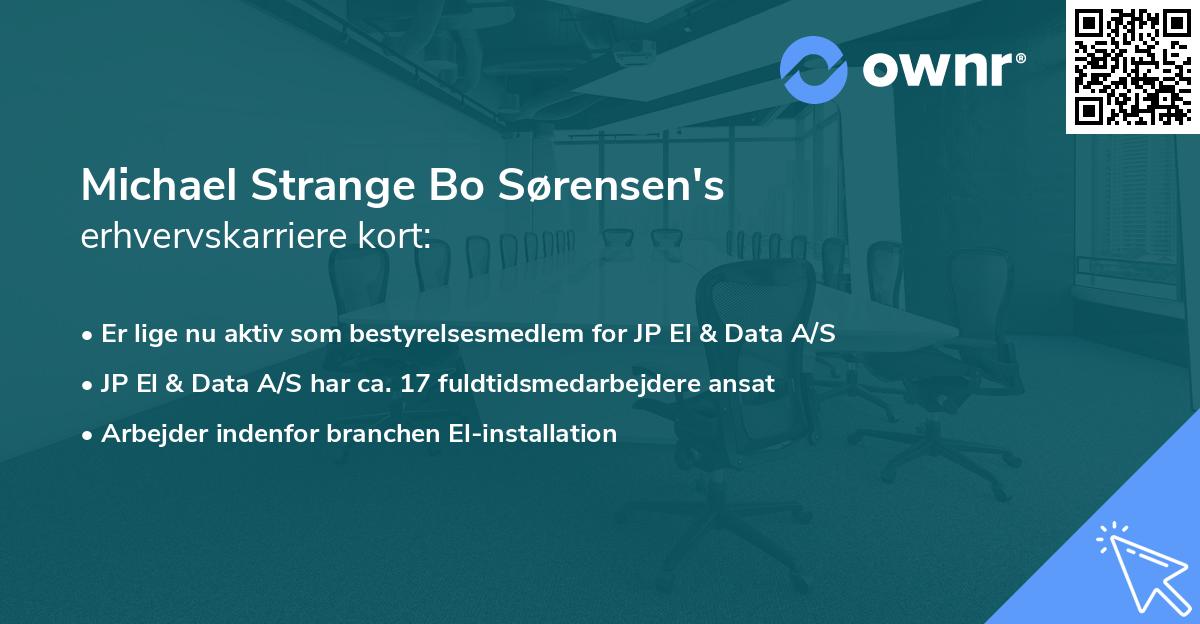Michael Strange Bo Sørensen's erhvervskarriere kort