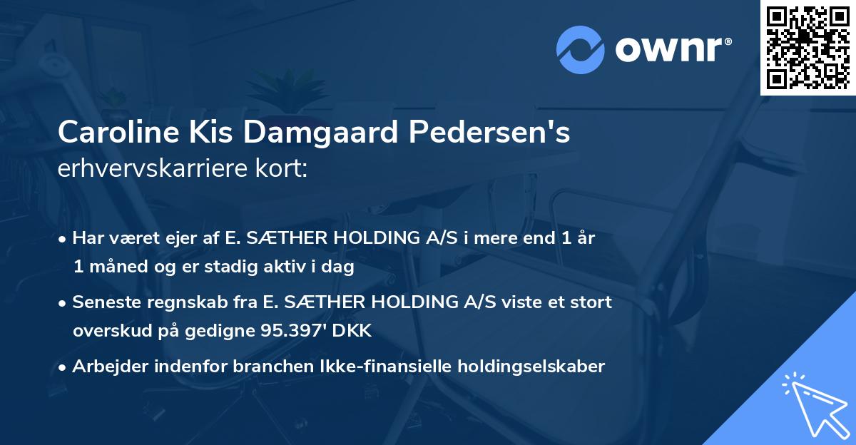 Caroline Kis Damgaard Pedersen's erhvervskarriere kort