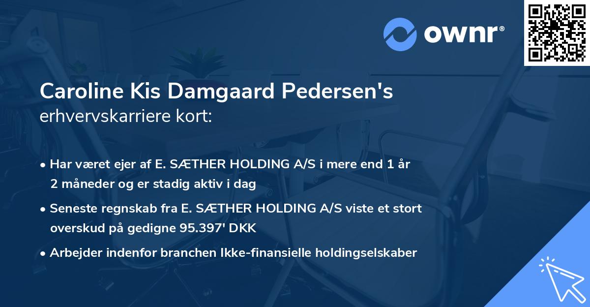 Caroline Kis Damgaard Pedersen's erhvervskarriere kort