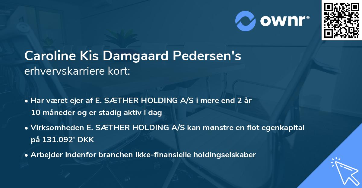 Caroline Kis Damgaard Pedersen's erhvervskarriere kort