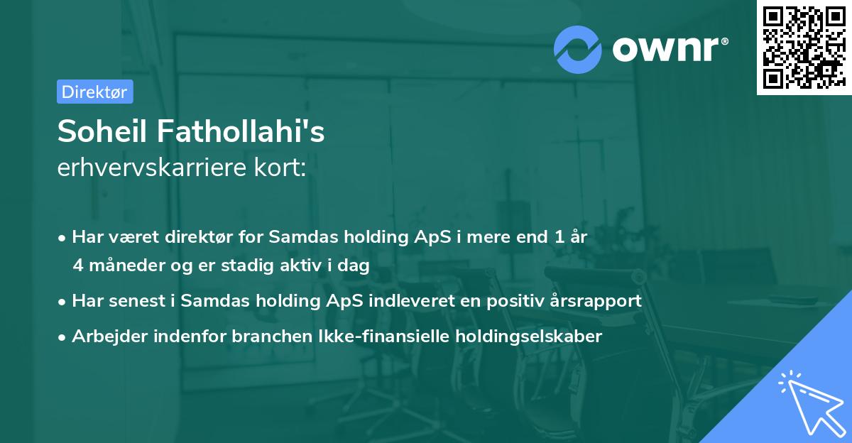 Soheil Fathollahi's erhvervskarriere kort
