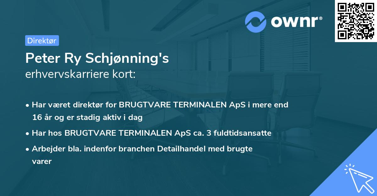 Peter Ry Schjønning's erhvervskarriere kort