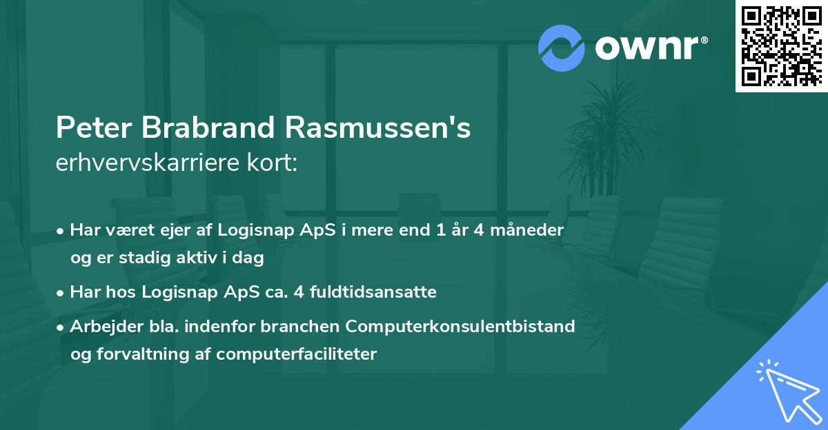Peter Brabrand Rasmussen's erhvervskarriere kort