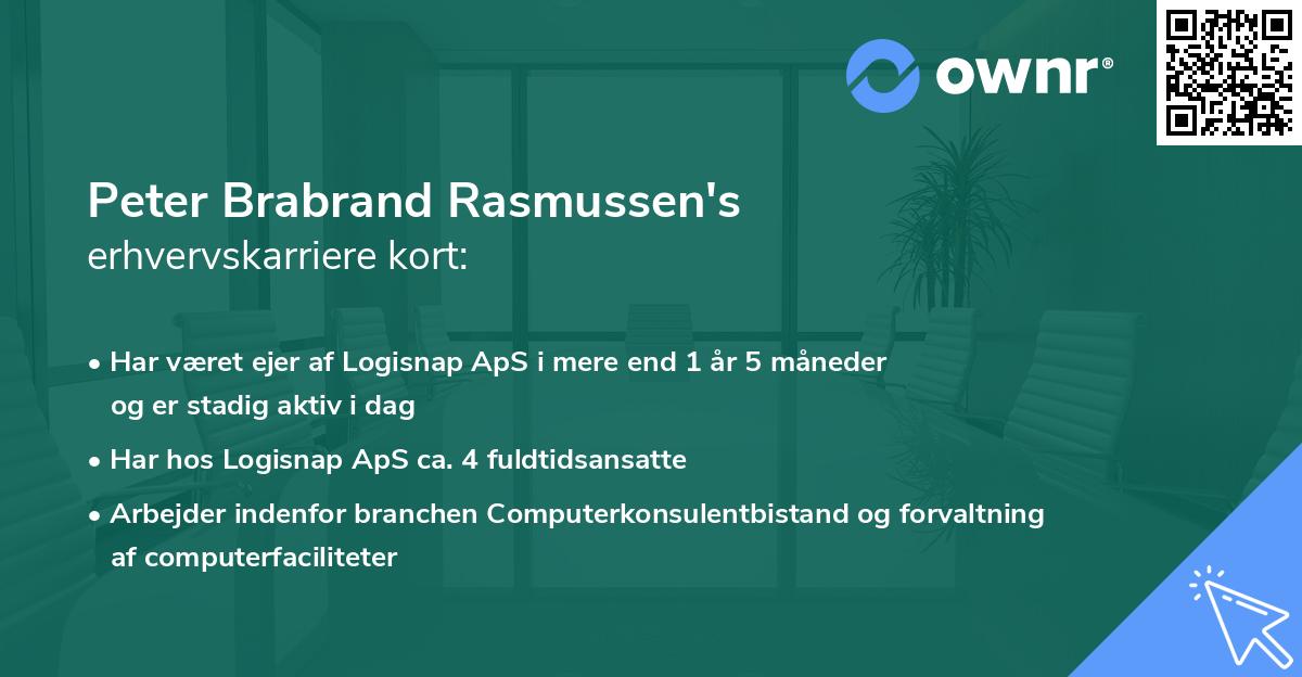 Peter Brabrand Rasmussen's erhvervskarriere kort