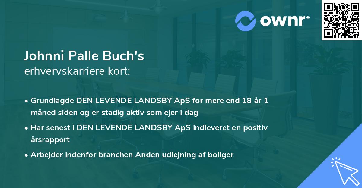 Johnni Palle Buch's erhvervskarriere kort