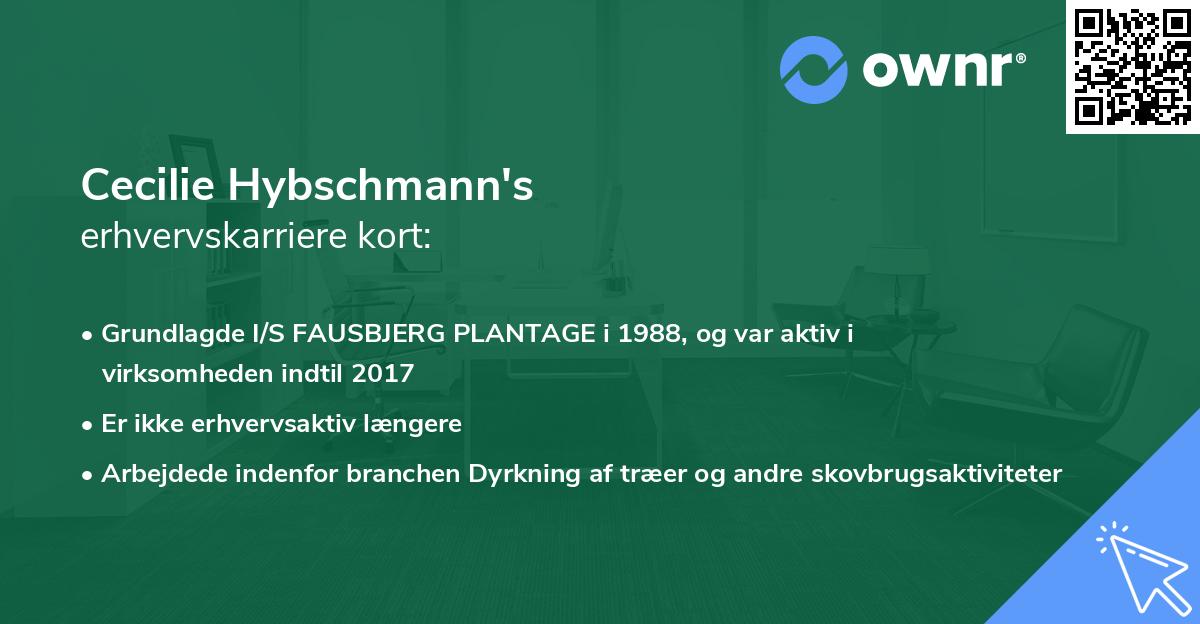 Cecilie Hybschmann's erhvervskarriere kort