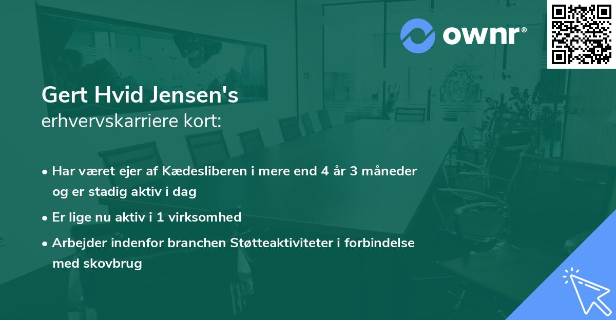 Gert Hvid Jensen's erhvervskarriere kort