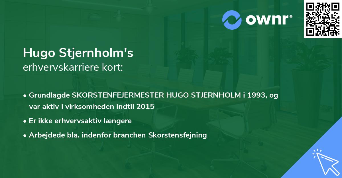 Hugo Stjernholm's erhvervskarriere kort