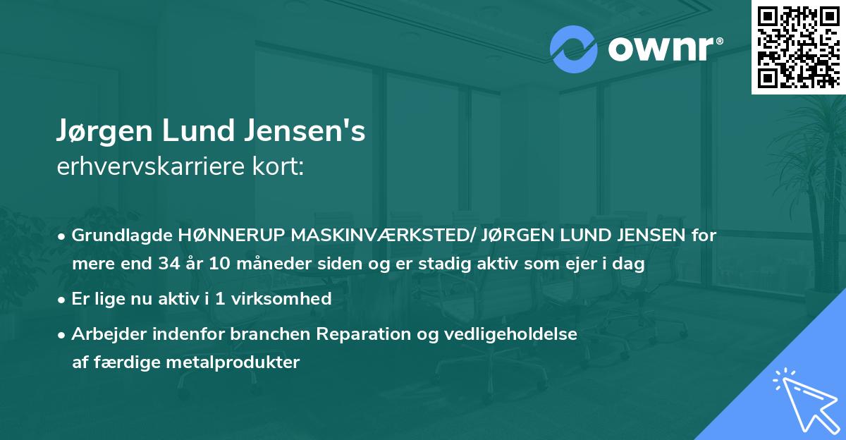 Jørgen Lund Jensen's erhvervskarriere kort