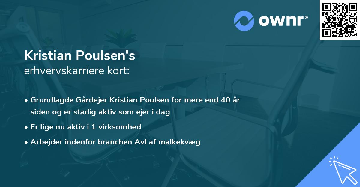 Kristian Poulsen's erhvervskarriere kort