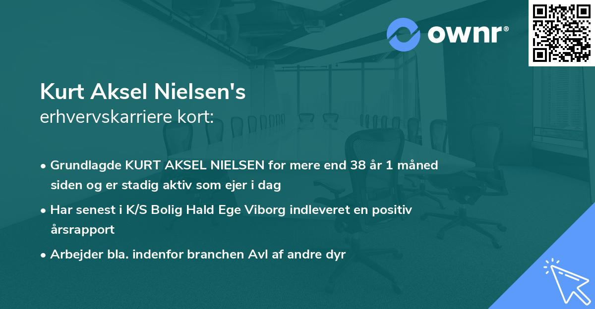 Kurt Aksel Nielsen's erhvervskarriere kort