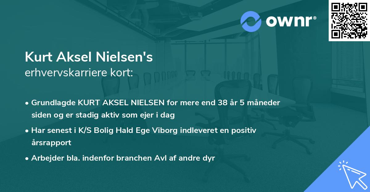 Kurt Aksel Nielsen's erhvervskarriere kort