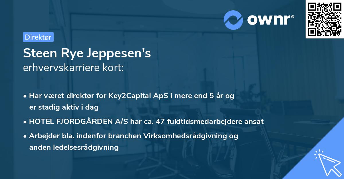 Steen Rye Jeppesen's erhvervskarriere kort