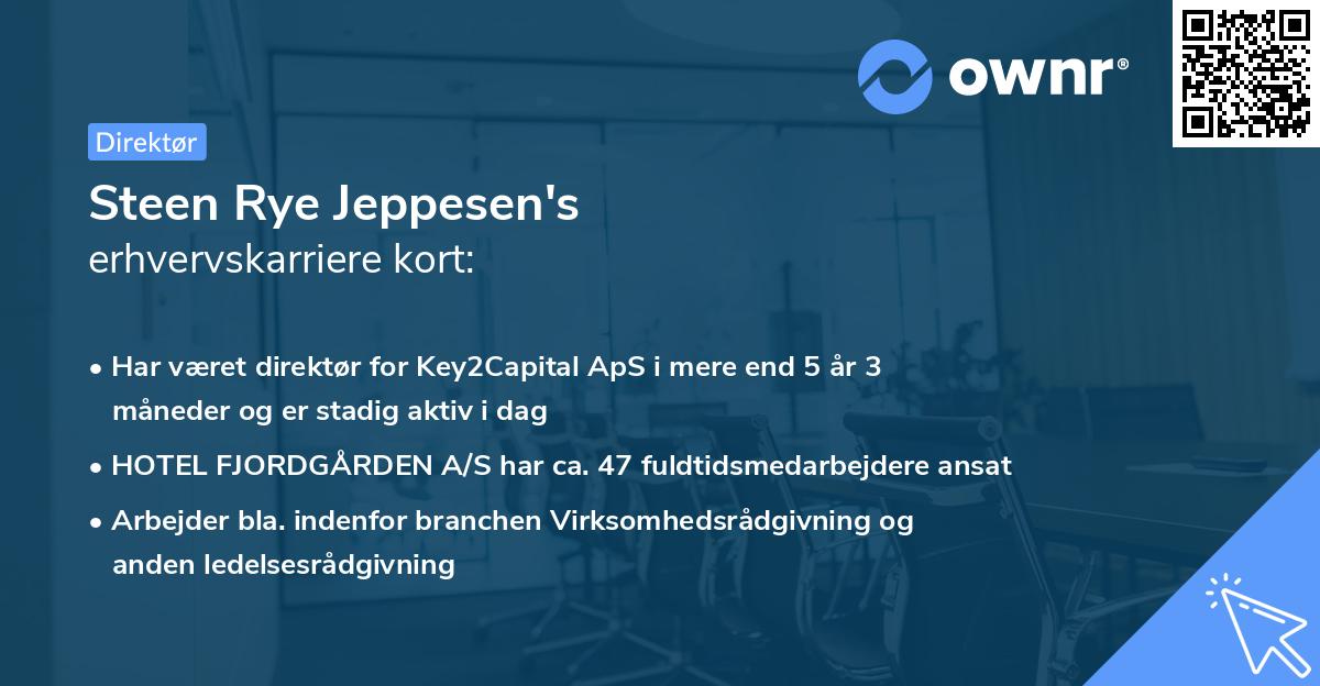 Steen Rye Jeppesen's erhvervskarriere kort