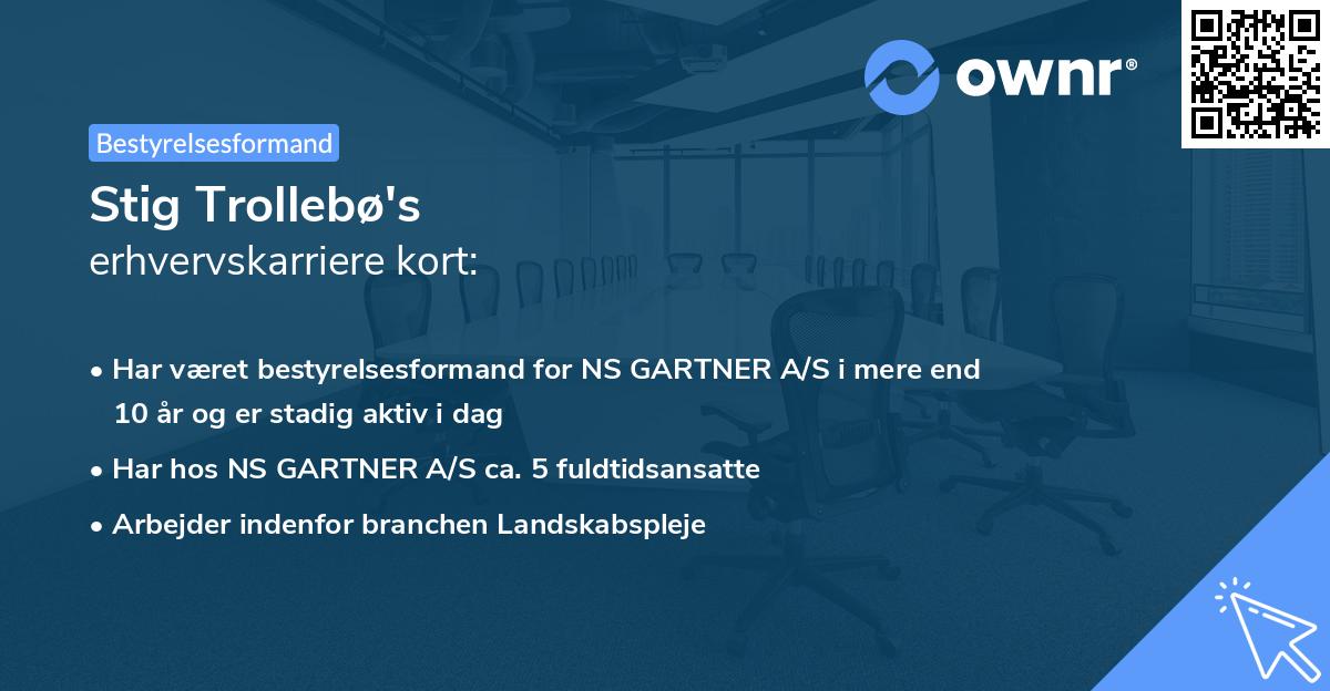 Stig Trollebø's erhvervskarriere kort