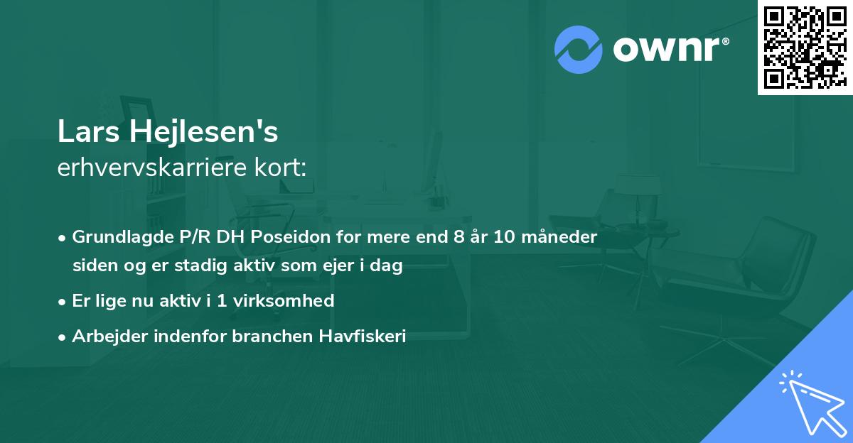 Lars Hejlesen's erhvervskarriere kort