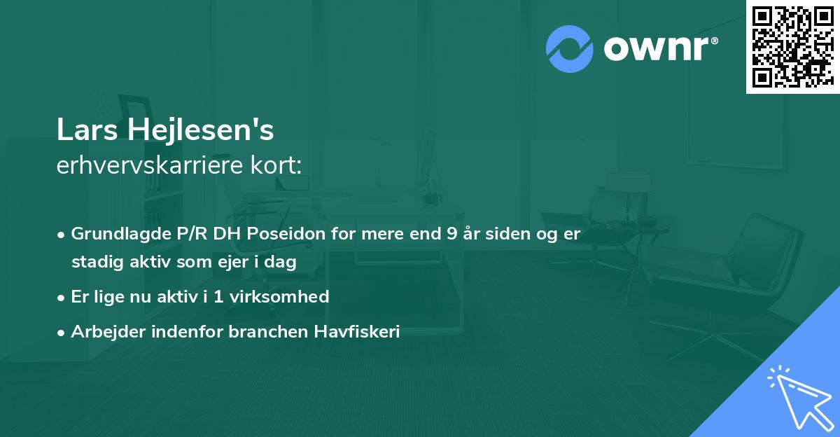Lars Hejlesen's erhvervskarriere kort