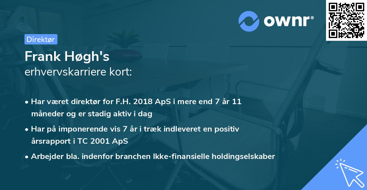Frank Høgh's erhvervskarriere kort