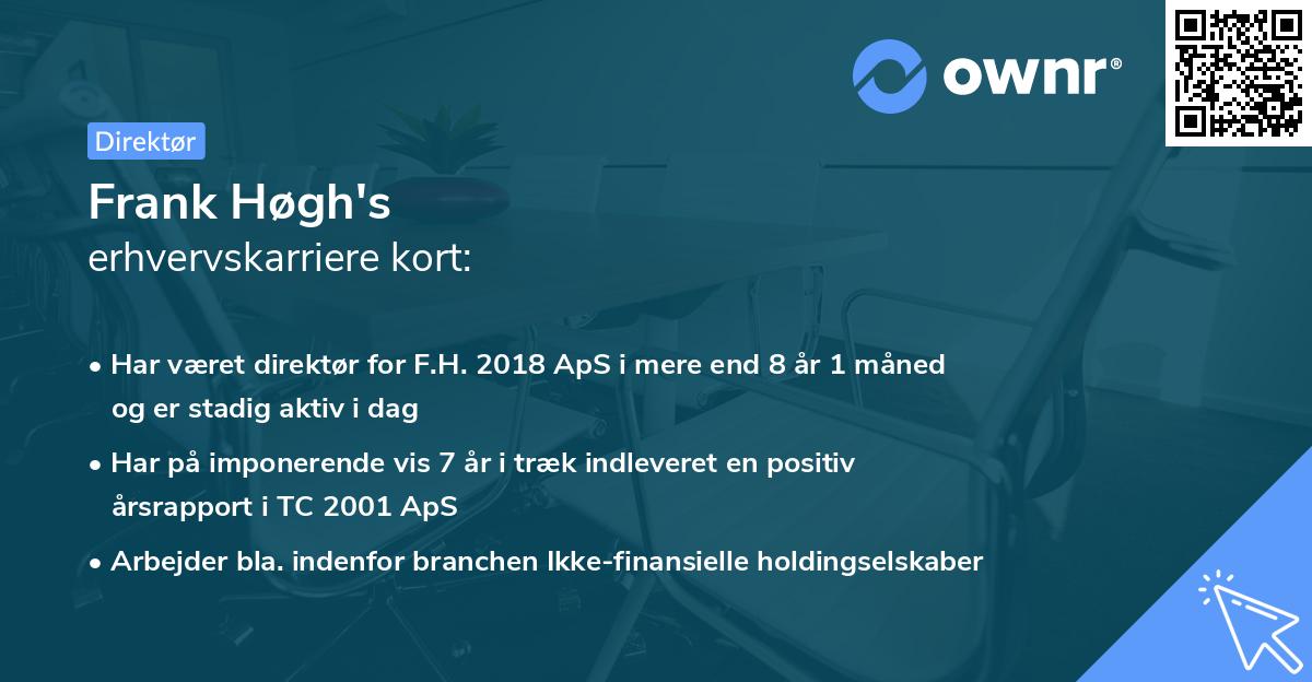 Frank Høgh's erhvervskarriere kort