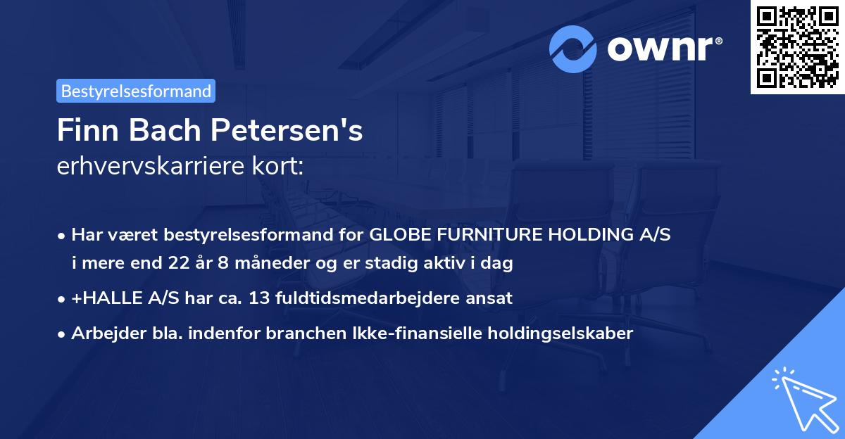 Finn Bach Petersen's erhvervskarriere kort