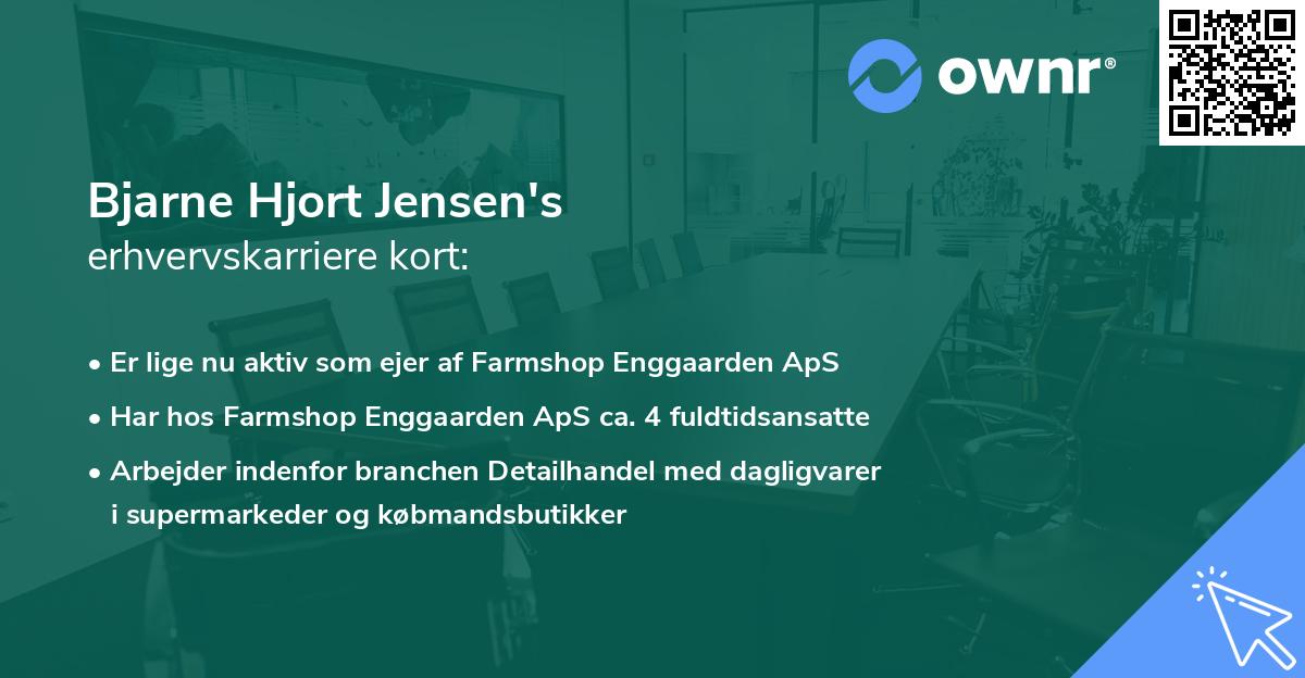 Bjarne Hjort Jensen's erhvervskarriere kort