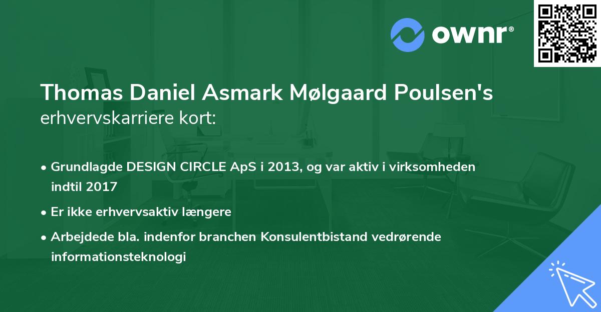 Thomas Daniel Asmark Mølgaard Poulsen's erhvervskarriere kort