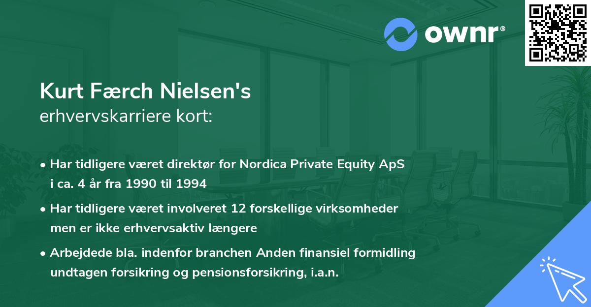 Kurt Færch Nielsen's erhvervskarriere kort
