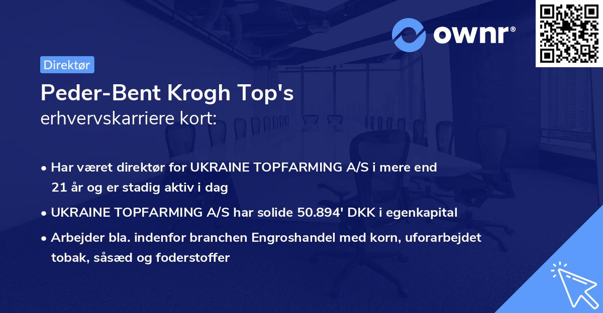 Peder-Bent Krogh Top's erhvervskarriere kort