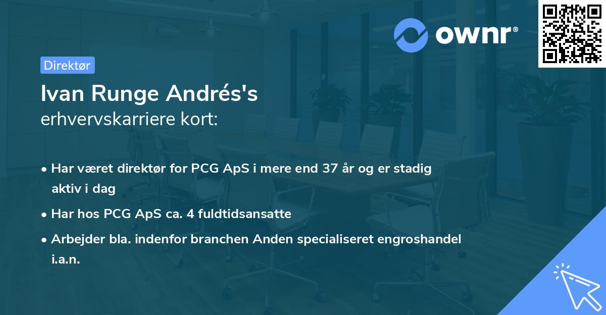 Ivan Runge Andrés's erhvervskarriere kort
