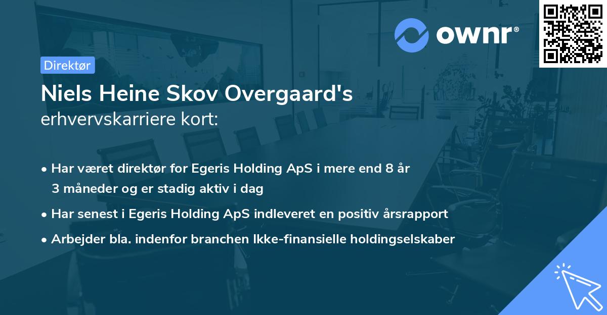 Niels Heine Skov Overgaard's erhvervskarriere kort