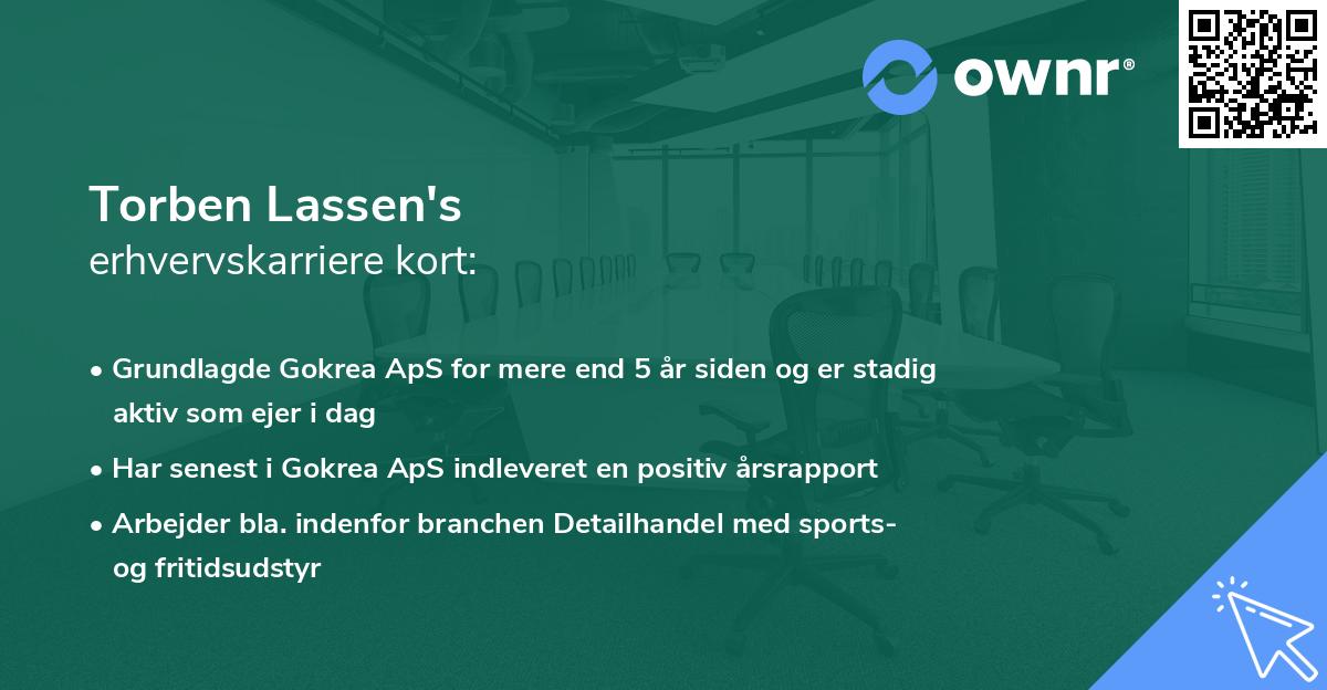 Torben Lassen's erhvervskarriere kort