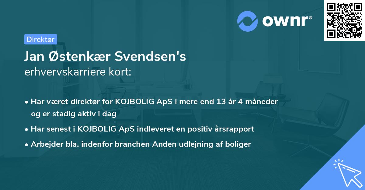 Jan Østenkær Svendsen's erhvervskarriere kort