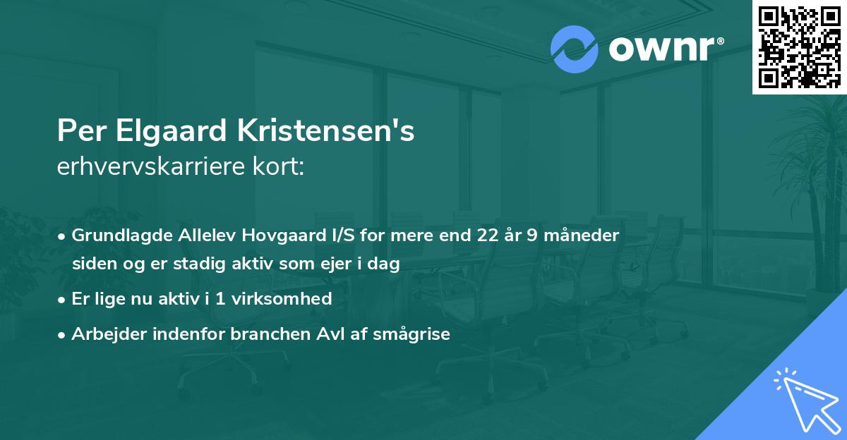 Per Elgaard Kristensen's erhvervskarriere kort